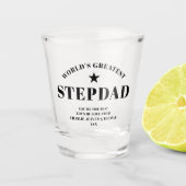 De grootste STEPDAD-zwart ter wereld, op maat gesn Shot Glas