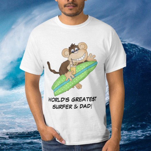 De grootste Surfer en pap t-shirt ter wereld