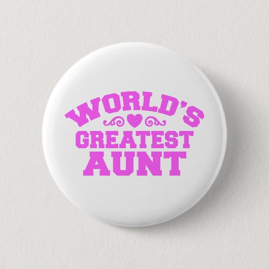 De grootste tante ter wereld ronde button 5,7 cm (Voorkant)