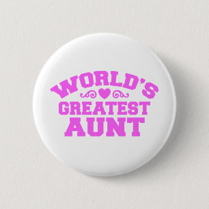 De grootste tante ter wereld ronde button 5,7 cm