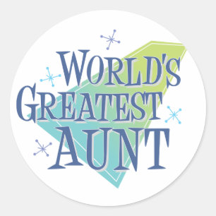 De grootste tante ter wereld ronde sticker