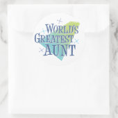 De grootste tante ter wereld ronde sticker (Tas)
