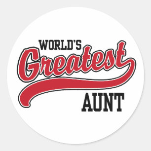 De grootste tante ter wereld ronde sticker