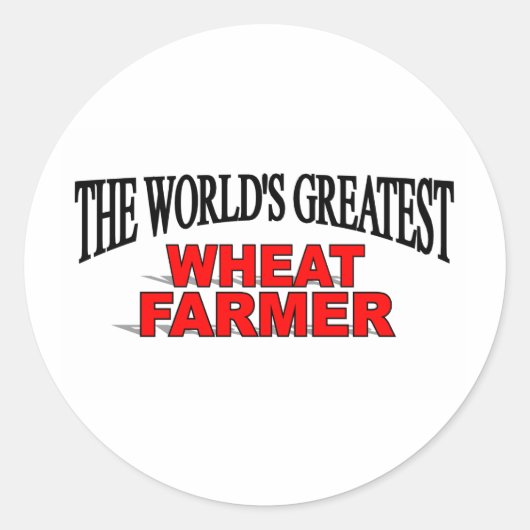 De grootste tarweboer ter wereld ronde sticker (Voorkant)