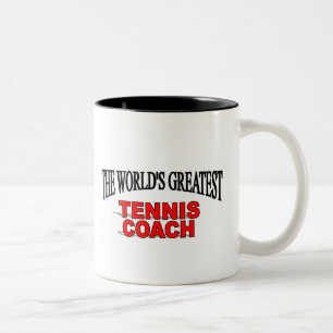 De grootste Tennis-coach ter wereld Tweekleurige Koffiemok