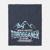 De grootste tobogganer-wintersport ter wereld fleece deken (Voorkant)