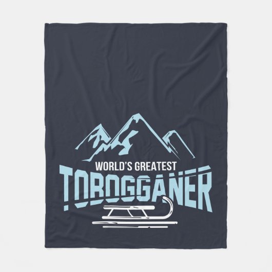 De grootste tobogganer-wintersport ter wereld fleece deken (Voorkant)