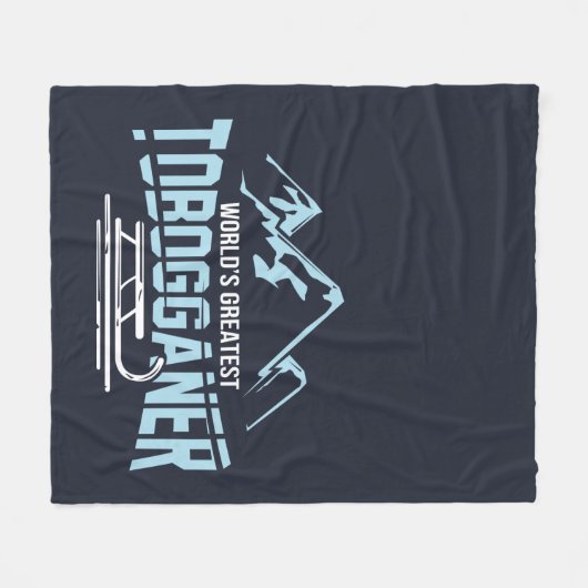 De grootste tobogganer-wintersport ter wereld fleece deken (Voorkant (Horizontaal))