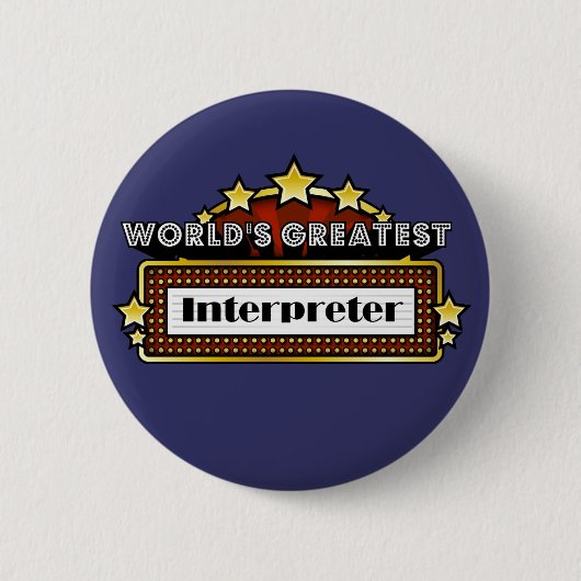 De grootste tolk ter wereld ronde button 5,7 cm (Voorkant)