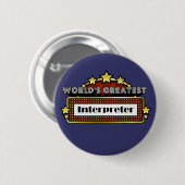 De grootste tolk ter wereld ronde button 5,7 cm (Voorkant /achterkant)