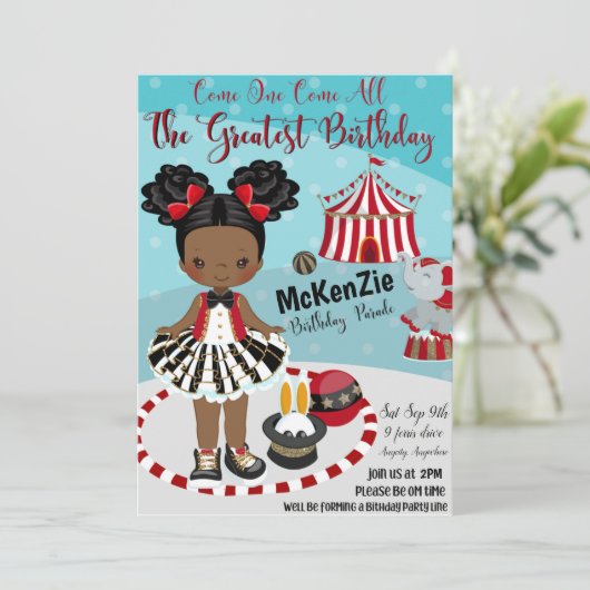 De grootste uitnodiging van de Birthday Kaart (Staand voorkant)