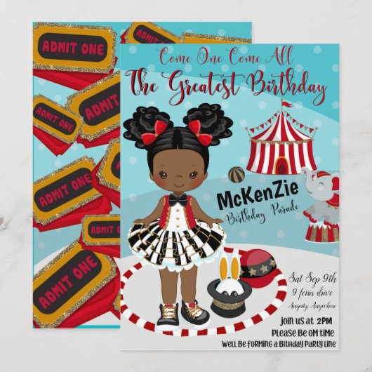 De grootste uitnodiging van de Birthday Kaart (Voorkant / Achterkant)