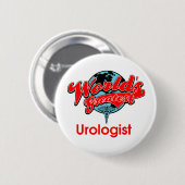 De grootste uroloog ter wereld ronde button 5,7 cm (Voorkant /achterkant)