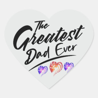 De grootste vader gelukkig vaderdag hart sticker