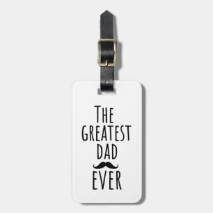 De grootste vader ooit met Mustache Bagagelabel