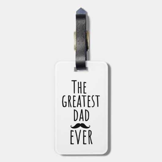 De grootste vader ooit met Mustache Bagagelabel (Achterkant verticaal)