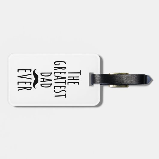 De grootste vader ooit met Mustache Bagagelabel (Achterkant horizontaal)