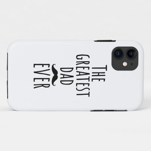 De grootste vader ooit met Mustache Case-Mate iPhone Case (Achterkant (horizontaal))