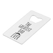 De grootste vader ooit met Mustache Creditkaart Flessenopener (Achterkant Gekanteld)