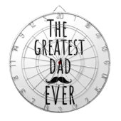 De grootste vader ooit met Mustache Dartbord (Voorkant)