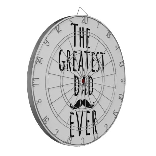 De grootste vader ooit met Mustache Dartbord (Voorkant Links)