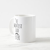 De grootste vader ooit met Mustache Koffiemok (Voorkant links)