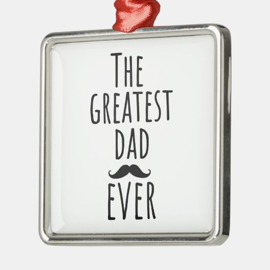 De grootste vader ooit met Mustache Metalen Ornament (Links)