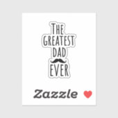 De grootste vader ooit met Mustache Sticker (Vel)