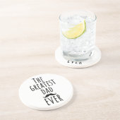 De grootste vader ooit met Mustache Zandsteen Onderzetter (Zijkant)