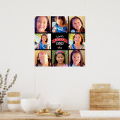 De grootste vader ter wereld 8 Foto Collage Modern Poster (Keuken)