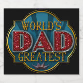 De grootste vader ter wereld bier etiket (Enkel label)