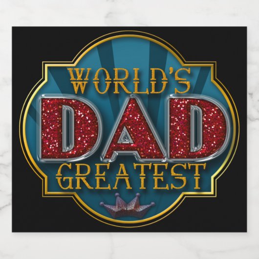 De grootste vader ter wereld bier etiket (Enkel label)