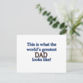 De grootste vader ter wereld briefkaart (Staand voorkant)