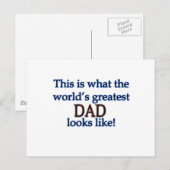 De grootste vader ter wereld briefkaart (Voorkant / Achterkant)