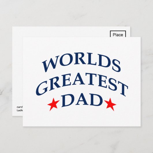 De grootste vader ter wereld briefkaart (Voorkant / Achterkant)
