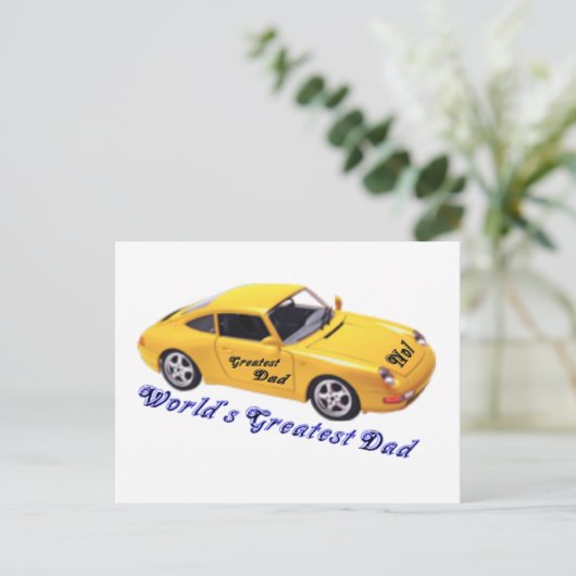 De grootste vader ter wereld briefkaart (Staand voorkant)