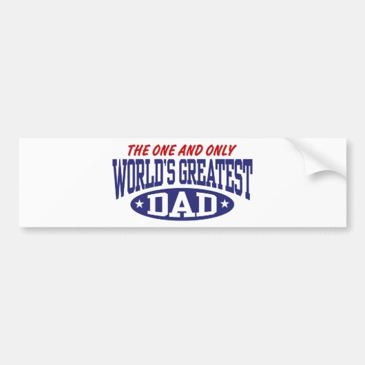 De grootste vader ter wereld bumpersticker (Voorkant)