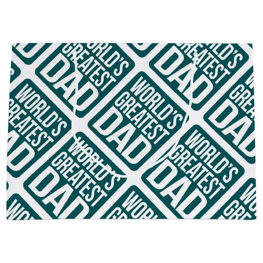 De grootste vader ter wereld groot cadeauzakje (Voorkant)