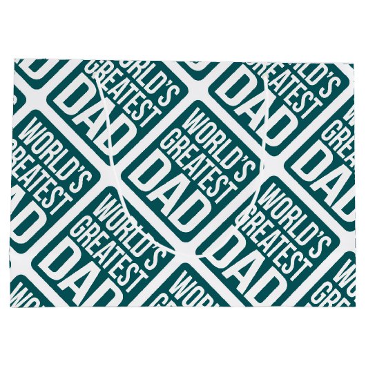 De grootste vader ter wereld groot cadeauzakje (Achterkant)