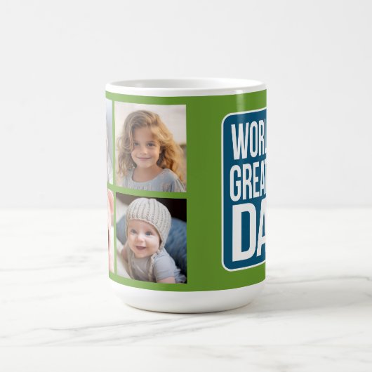 De grootste vader ter wereld - Navy Blue en Lime G Koffiemok (Center)