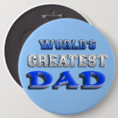 De grootste vader ter wereld ronde button 6,0 cm (Voorkant /achterkant)