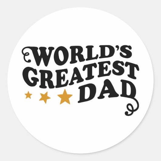 De grootste vader ter wereld ronde sticker (Voorkant)