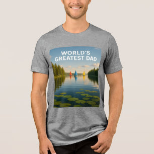 De grootste vader ter wereld - Sailboat Serenity E Tri-Blend Shirt