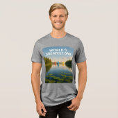 De grootste vader ter wereld - Sailboat Serenity E Tri-Blend Shirt (Voorkant volledig)