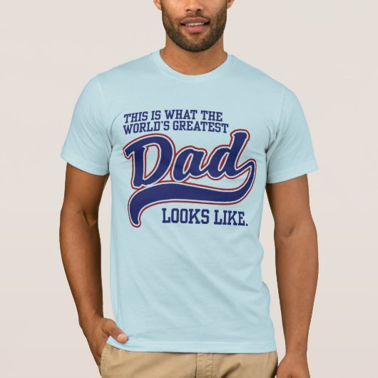 De grootste vader ter wereld t-shirt (Voorkant)