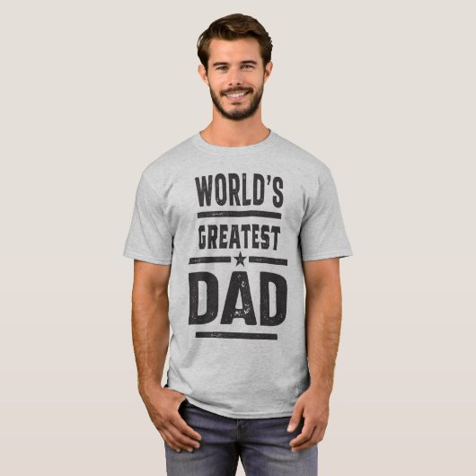De grootste vader ter wereld t-shirt (Voorkant volledig)