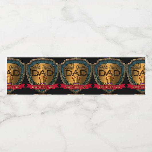 De grootste vader ter wereld | VADERDAG Waterfles Etiket (Enkel label)