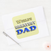 De grootste vader ter wereld vierkante sticker (Envelop)
