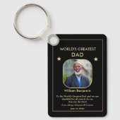 De grootste vader van de wereld Foto Aangepast Sleutelhanger (Voorkant)