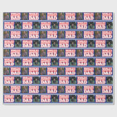 De grootste vader van de wereld voegt je eigen fot cadeaupapier (Vlak)